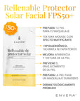 Envera Protector Solar FPS50+ UVA/UVB Primer sin color Rellenable 50 ml