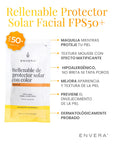 Envera Rellenable Protector Solar con Color Medium FPS50+ UVA/UVB PA++++ 50 ml
