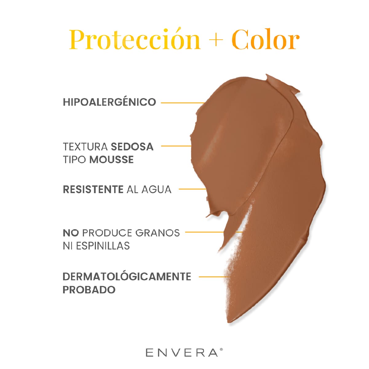 Envera Protector Solar FPS50+ UVA/UVB con color Medium 50 ml