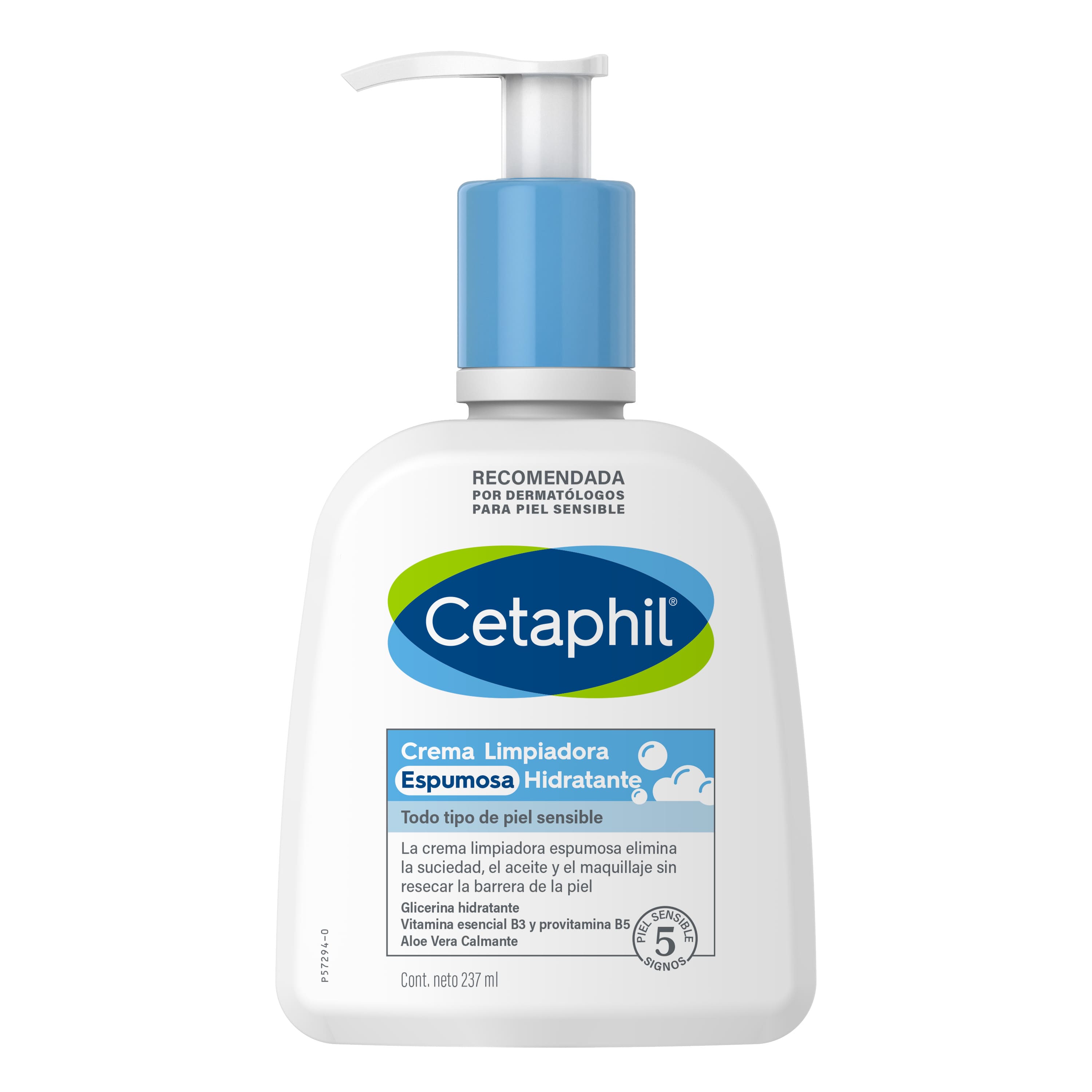 Cetaphil Crema limpiadora espumosa hidratante 237 ml