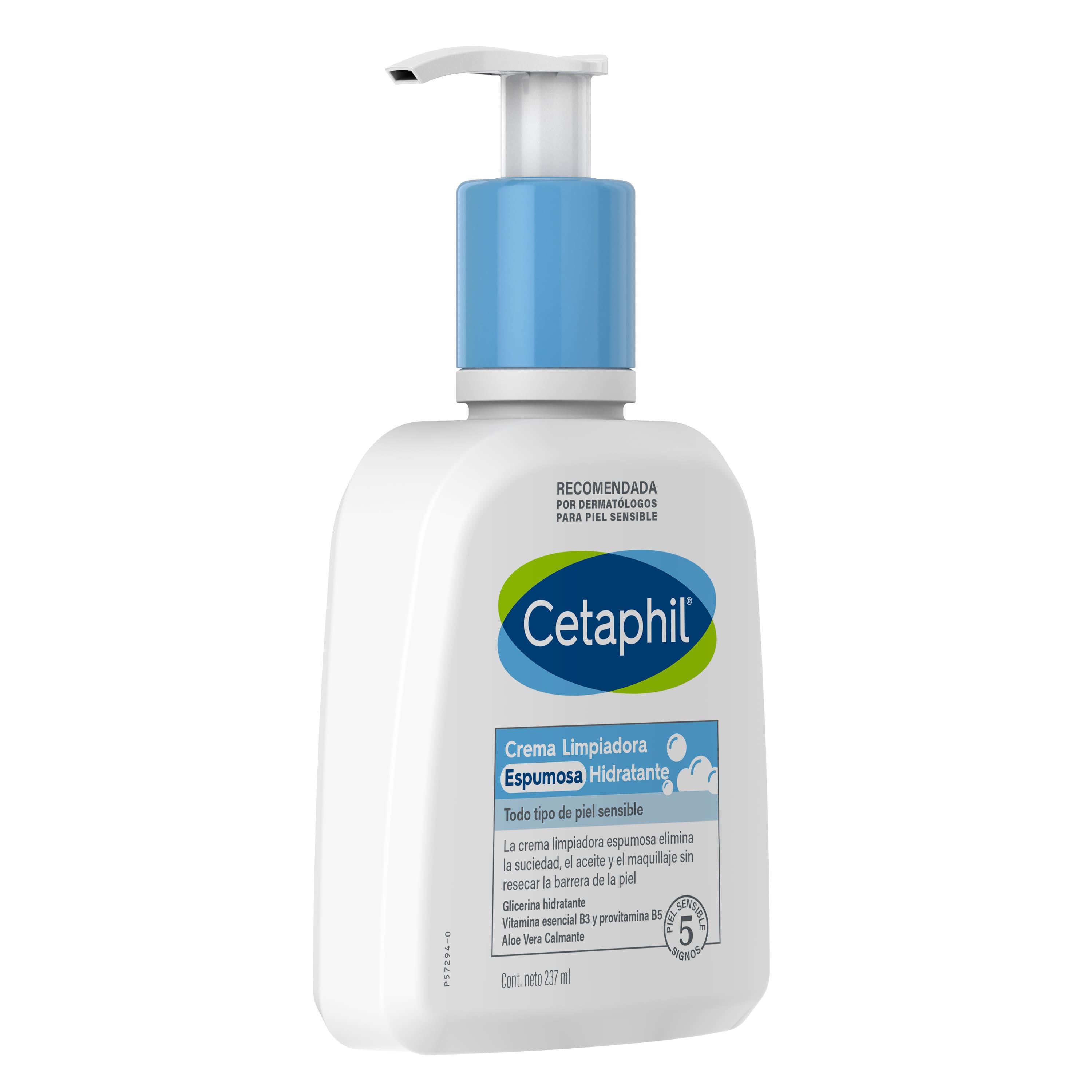 Cetaphil Crema limpiadora espumosa hidratante 237 ml