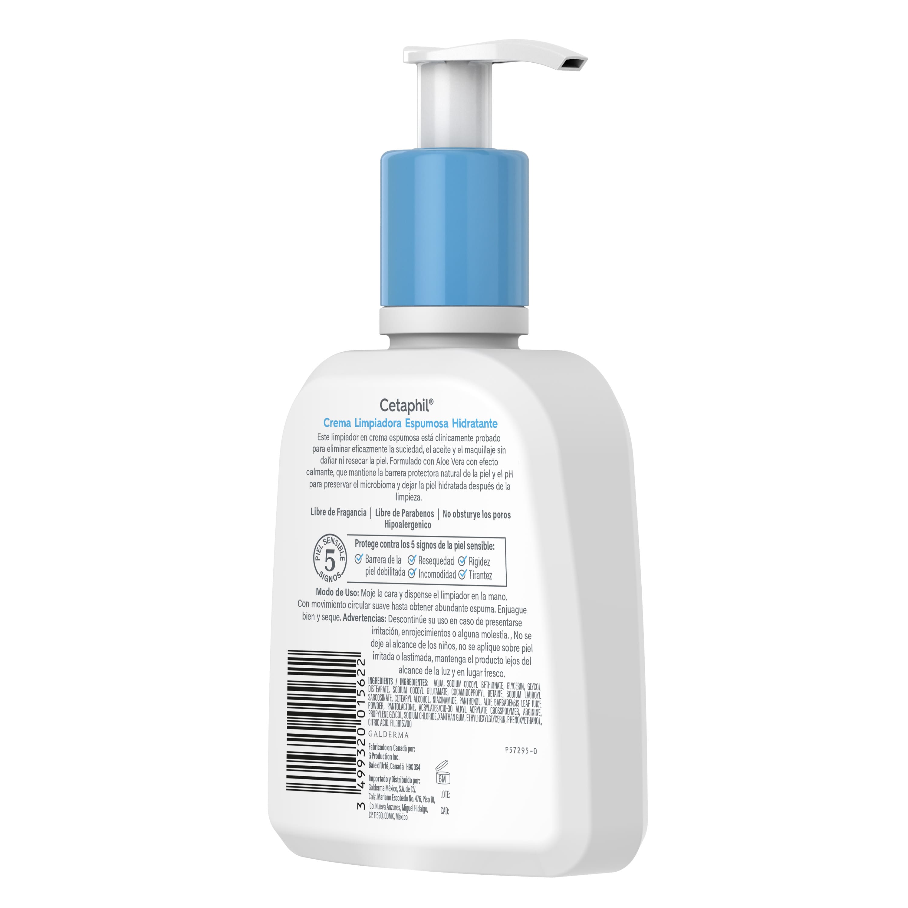 Cetaphil Crema limpiadora espumosa hidratante 237 ml