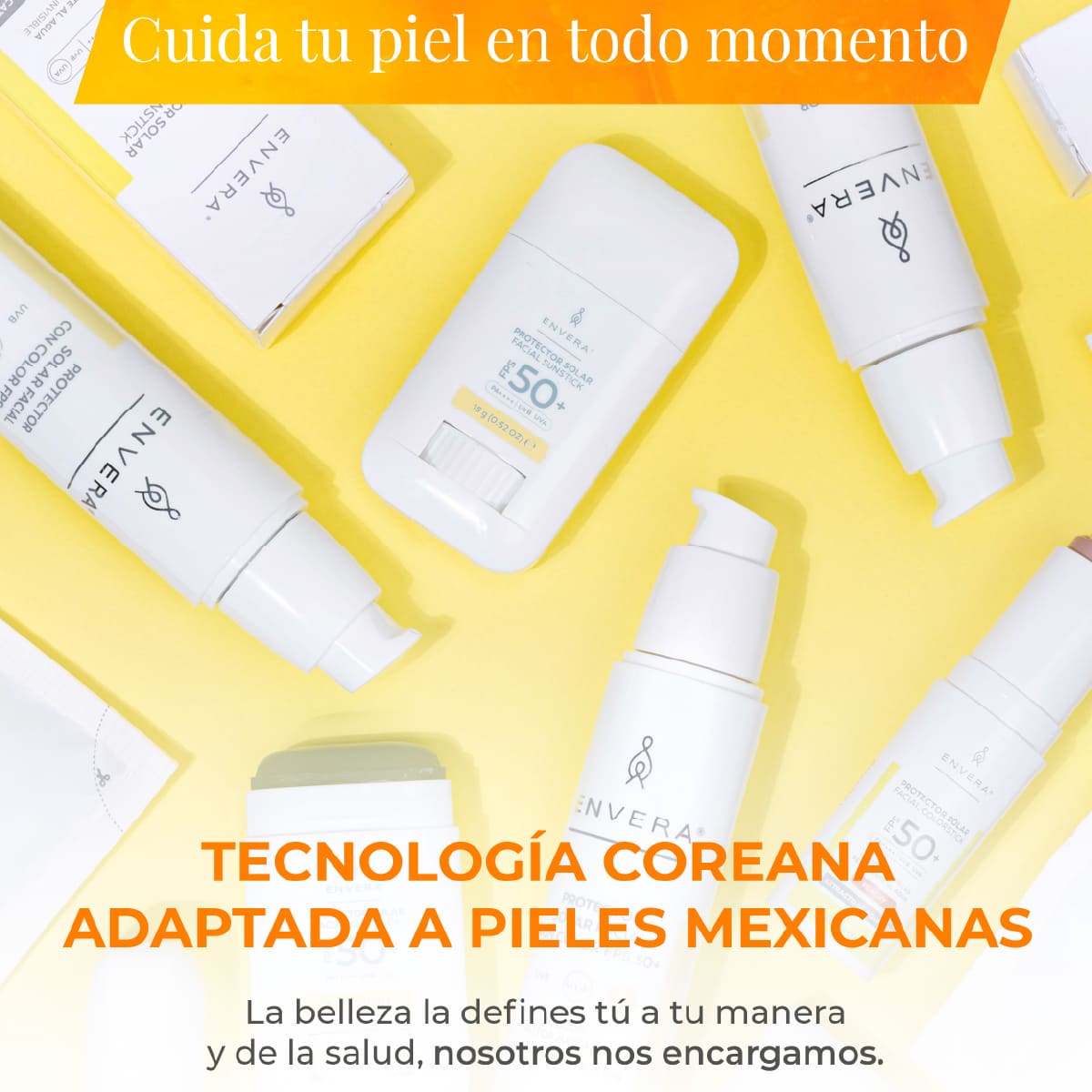 Envera Protector Solar en barra stick transparente FPS50+ UVA/UVB PA++++ 15 gr