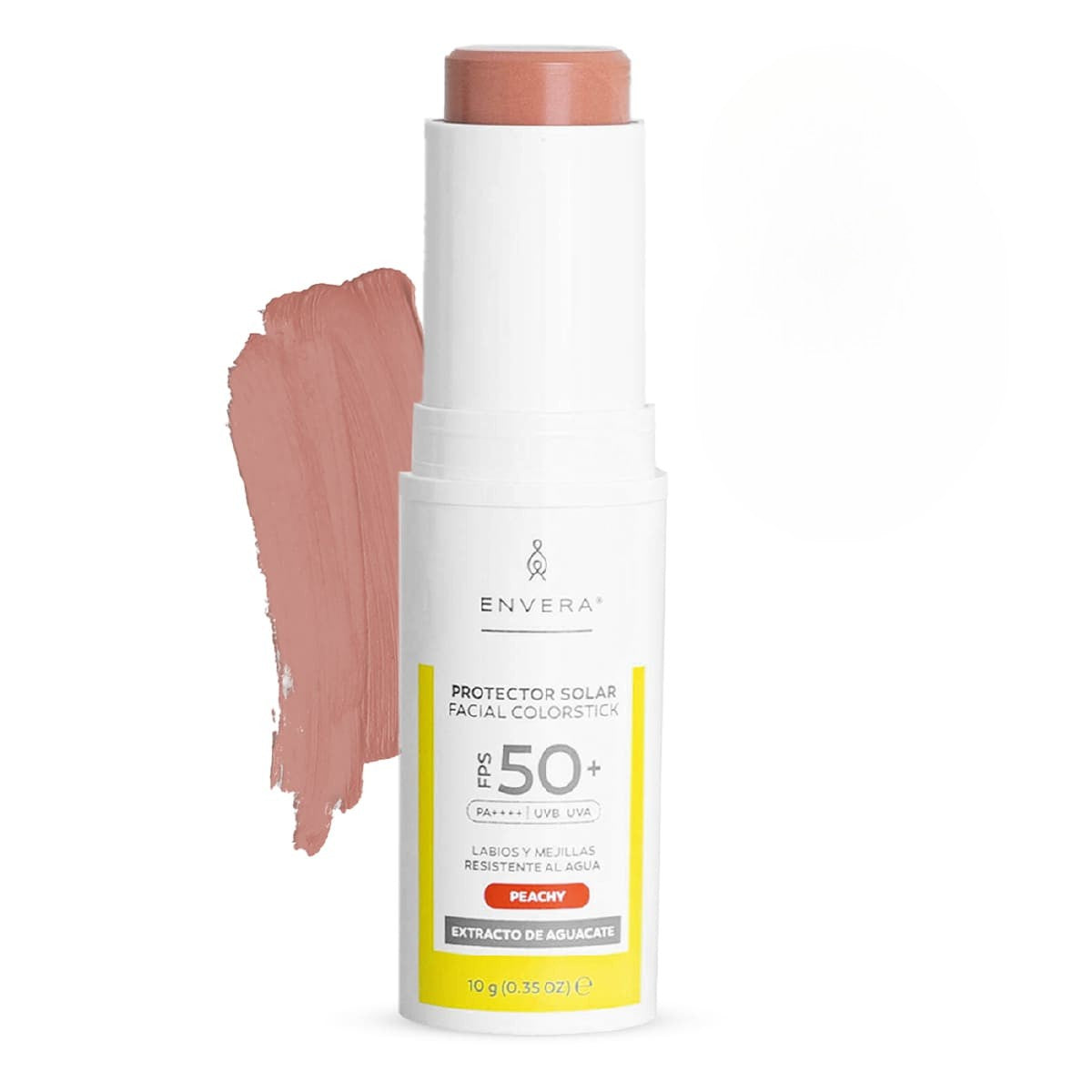 Envera Protector Solar en barra con color Peachy FPS50+ UVA/UVB PA++++ 50 ml