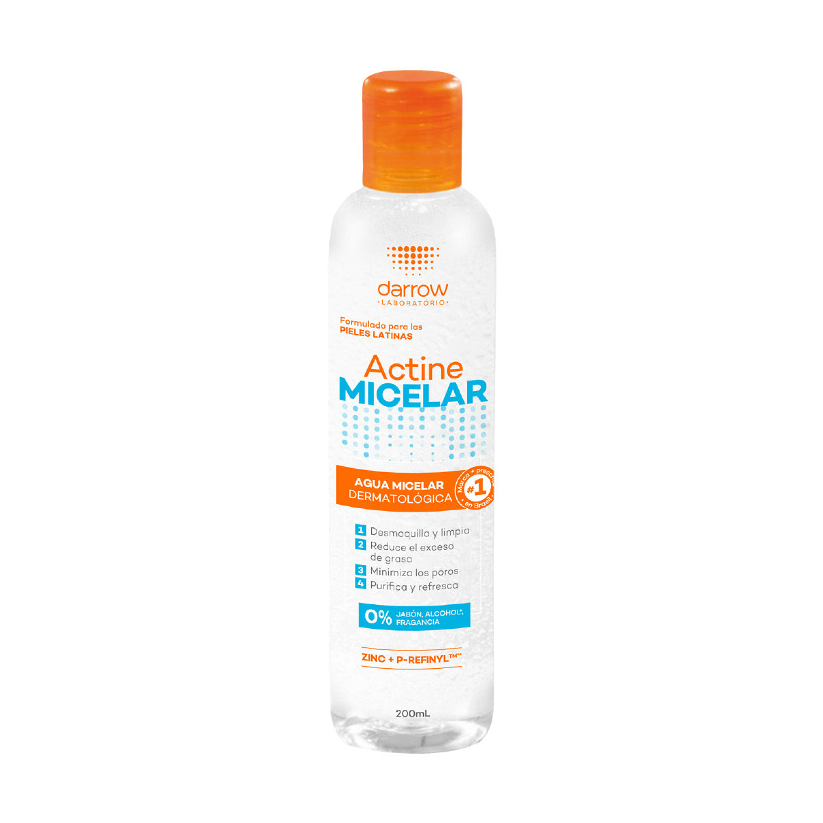 Darrow Actine Agua micelar para piel grasa 200 ml