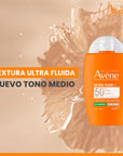 Avène Ultra Fluid Oil Control Protector Solar Facial Con Color Tono Medio FPS50 50 ML