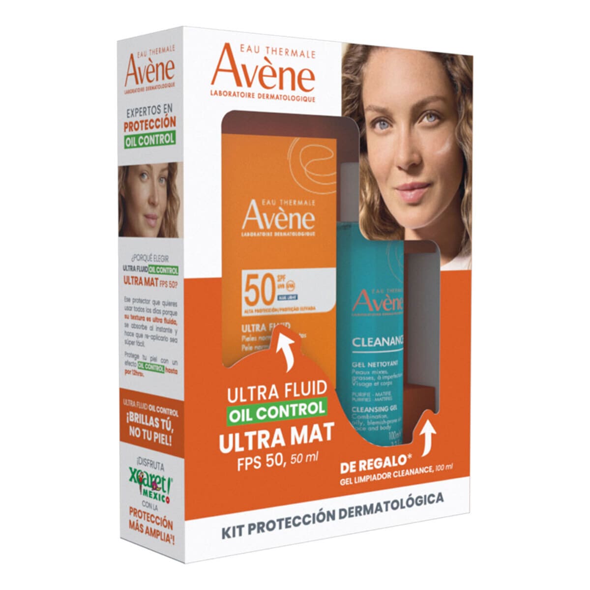 Avene Kit Protector Solar Ultra Fluid Oil Control Ultra Mat FPS50 50ml + Cleanance Gel Limpiador 100ml