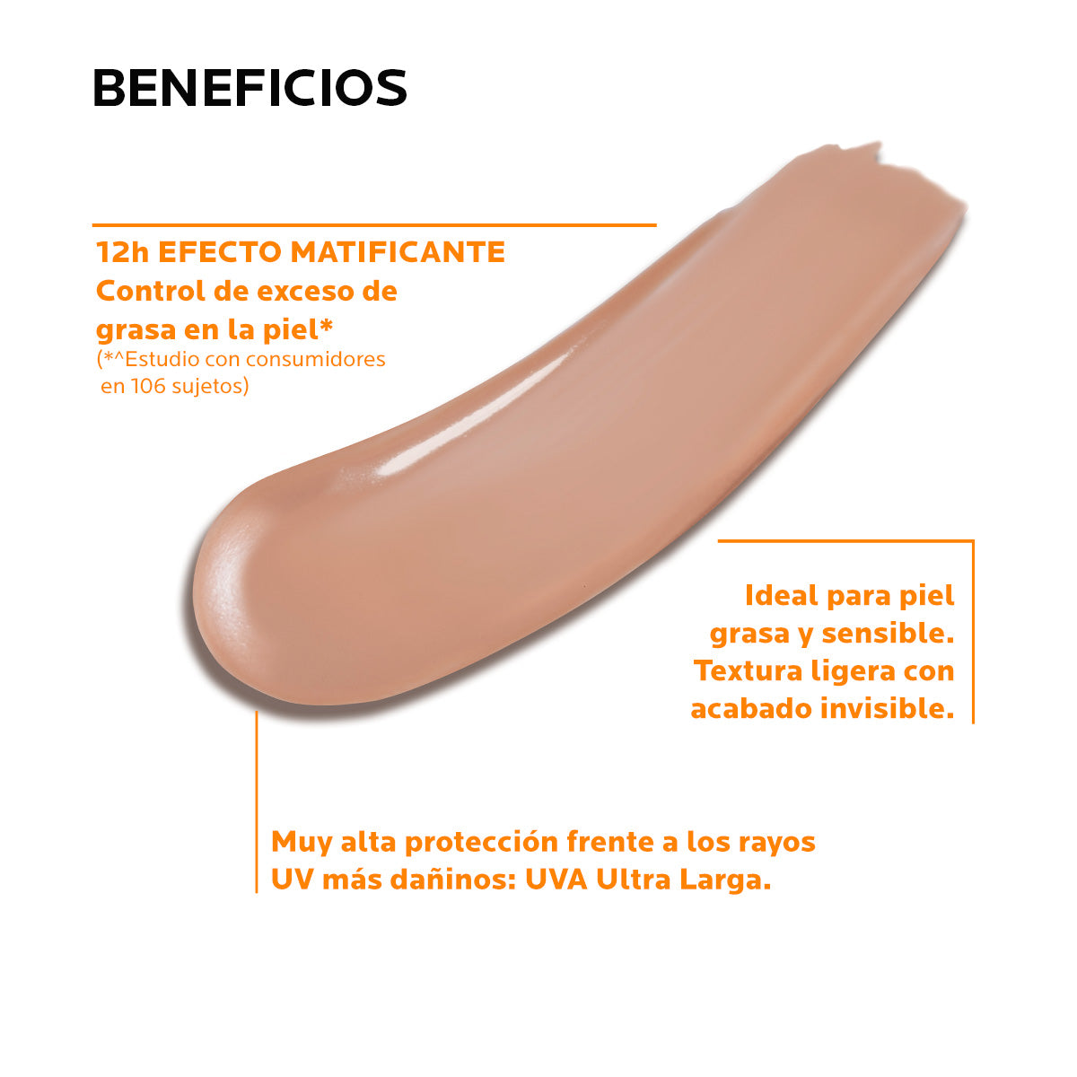 La Roche-Posay Protector Solar Anthelios UVMune 400 Oil Control Gel-Crema con color FPS 50+ para piel grasa, mixta y con tendencia a imperfecciones 50 ml