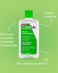 Cerave, Agua micelar limpiadora facial, 295ml