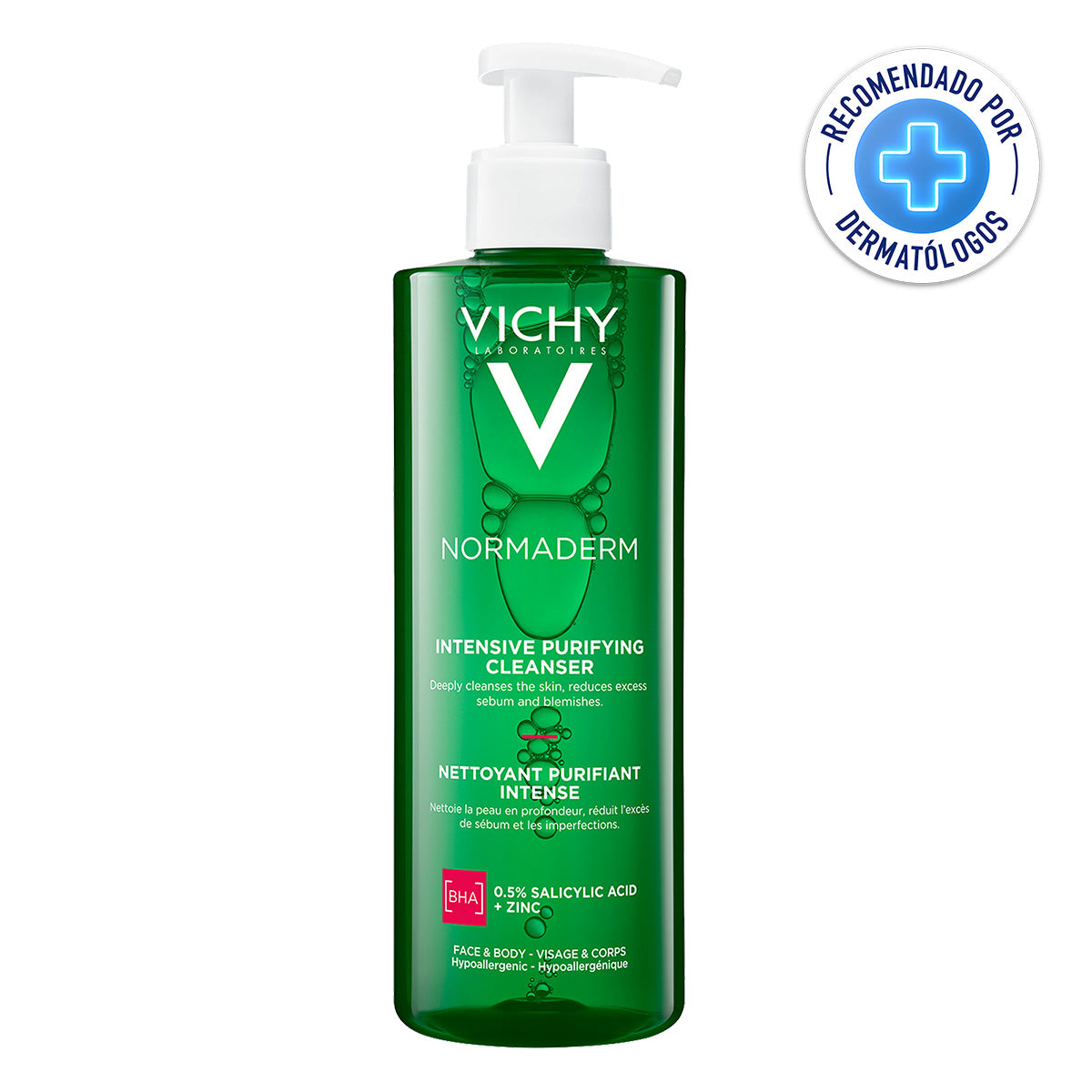 Vichy Normaderm phytosolution Gel limpiador para piel grasa con tendencia acneica 400 ml