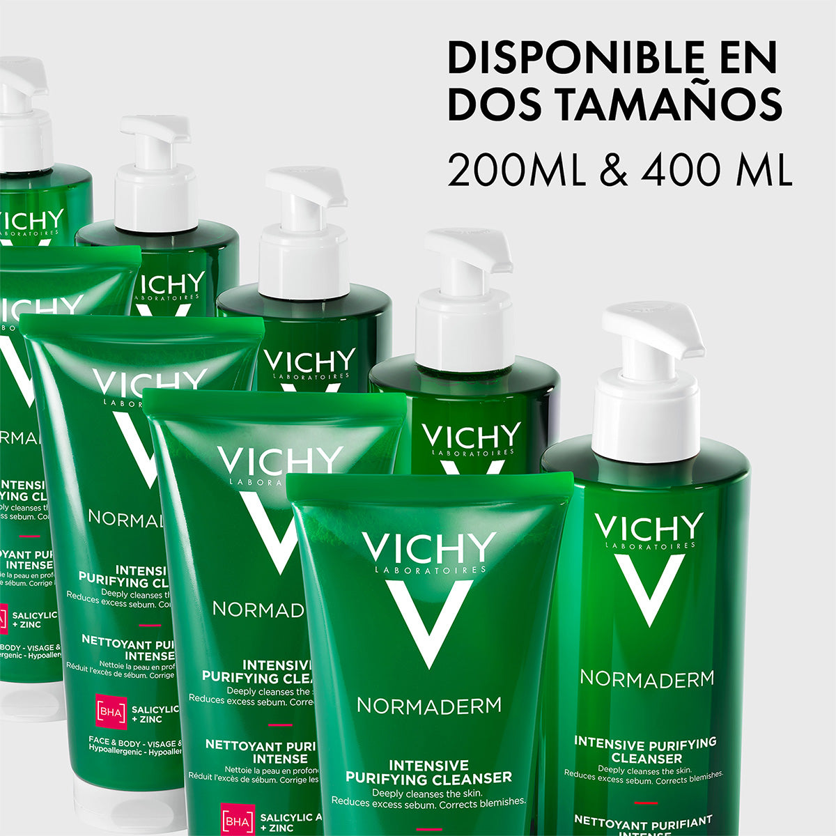 Vichy Normaderm phytosolution Gel limpiador para piel grasa con tendencia acneica 400 ml