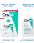 Cerave Gel Espumoso Refill (16 oz) Limpiador para piel normal a grasa 473 ml