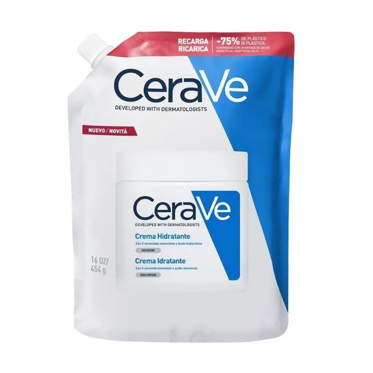 CeraVe Crema Hidratante Refill con Ceramidas y Ácido Hialurónico 454 ml