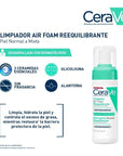 CeraVe Limpiador Air Foam Reequilibrante con Aminoácidos y Ceramidas 148 ml