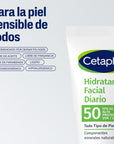 Cetaphil Crema hidratante facial diaria con FPS50+ 50 ml