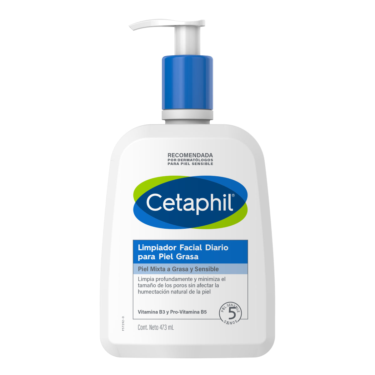 Cetaphil Gel limpiador facial para piel grasa 473 ml