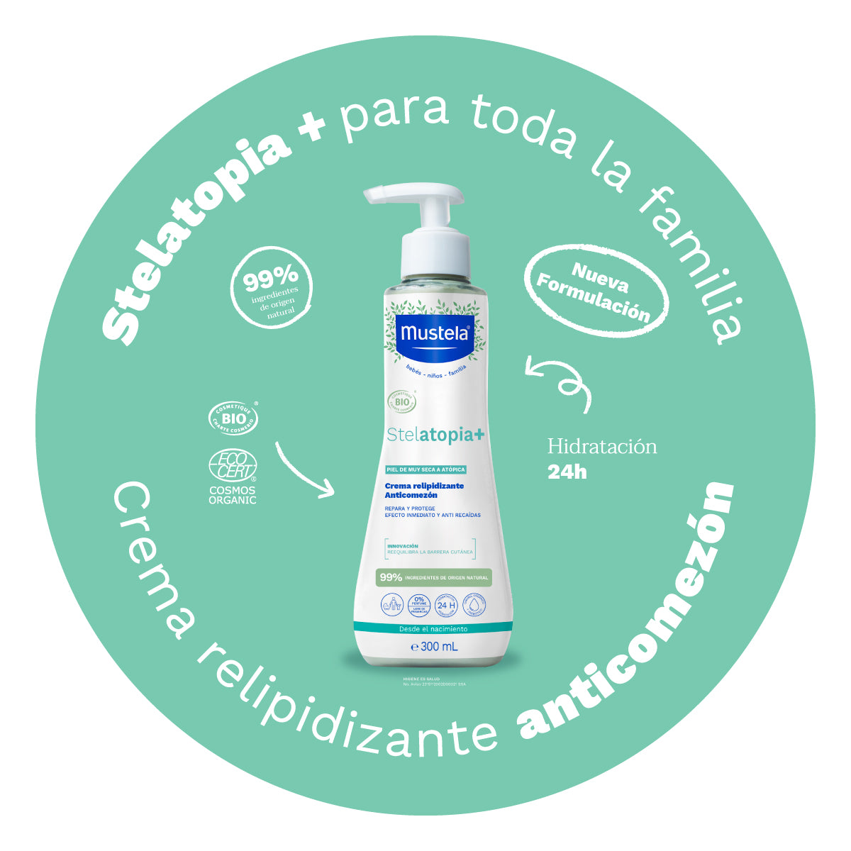 Mustela Stelatopia Crema Relipidizante Corporal 300 ml