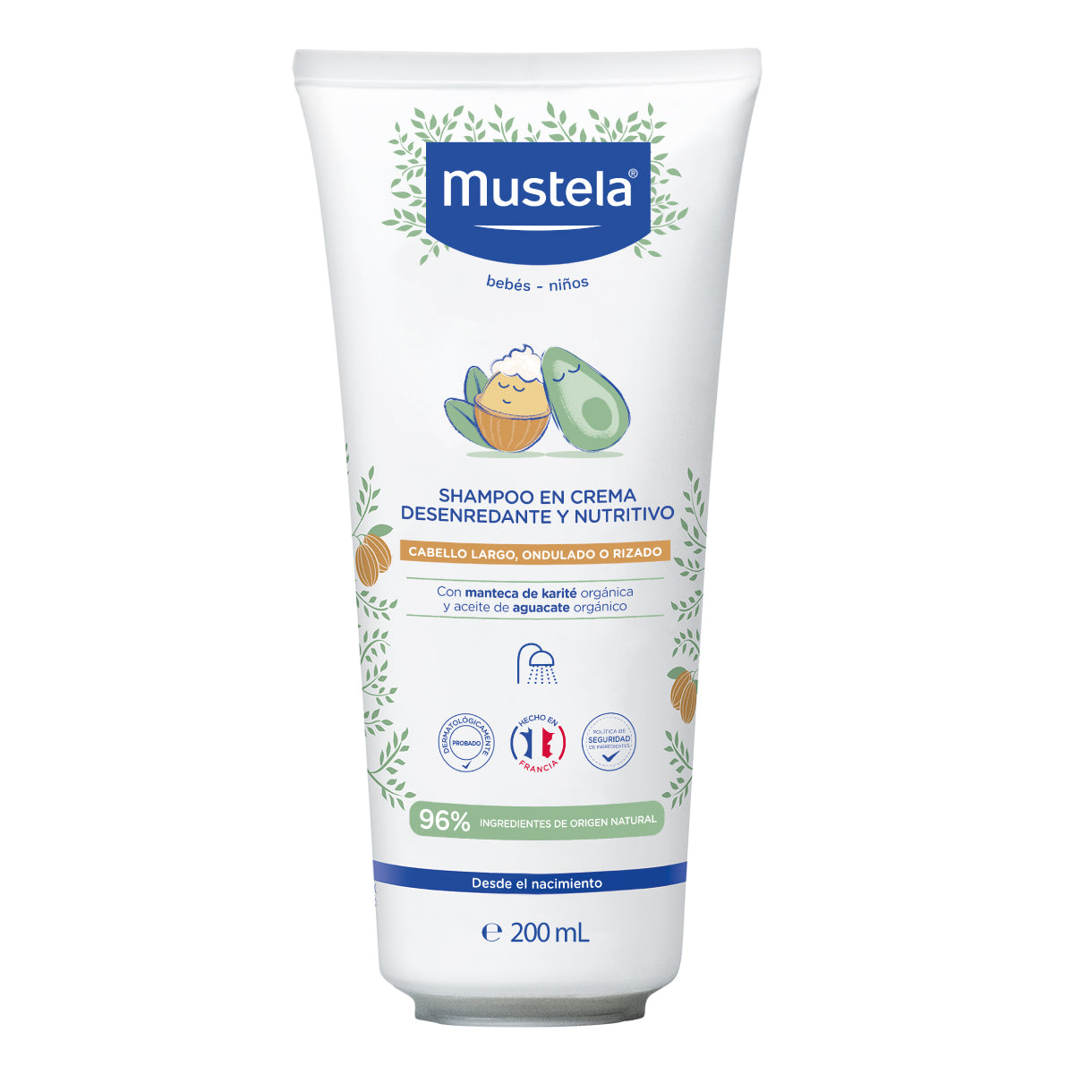Mustela Shampoo en crema Desenredante y Nutritivo 200ml.