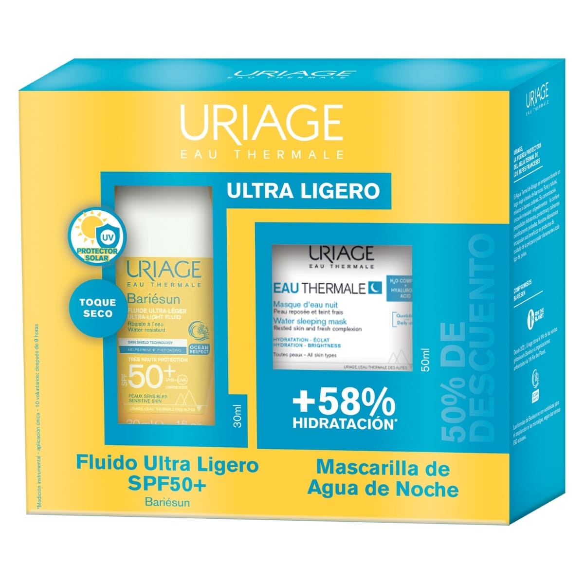 Uriage Kit Bariésun Ultrafluido SPF50+ 30ml + Eau Thermal Mascarilla 50ml