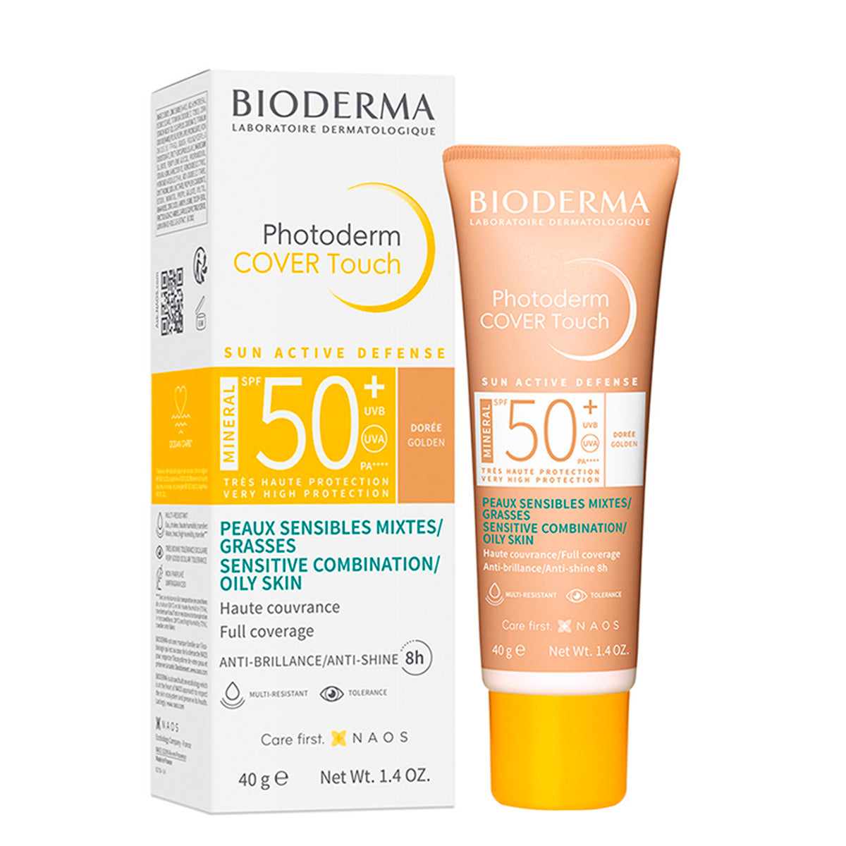 Bioderma Photoderm Cover Touch FPS50+ con color tono dorado 40 ml