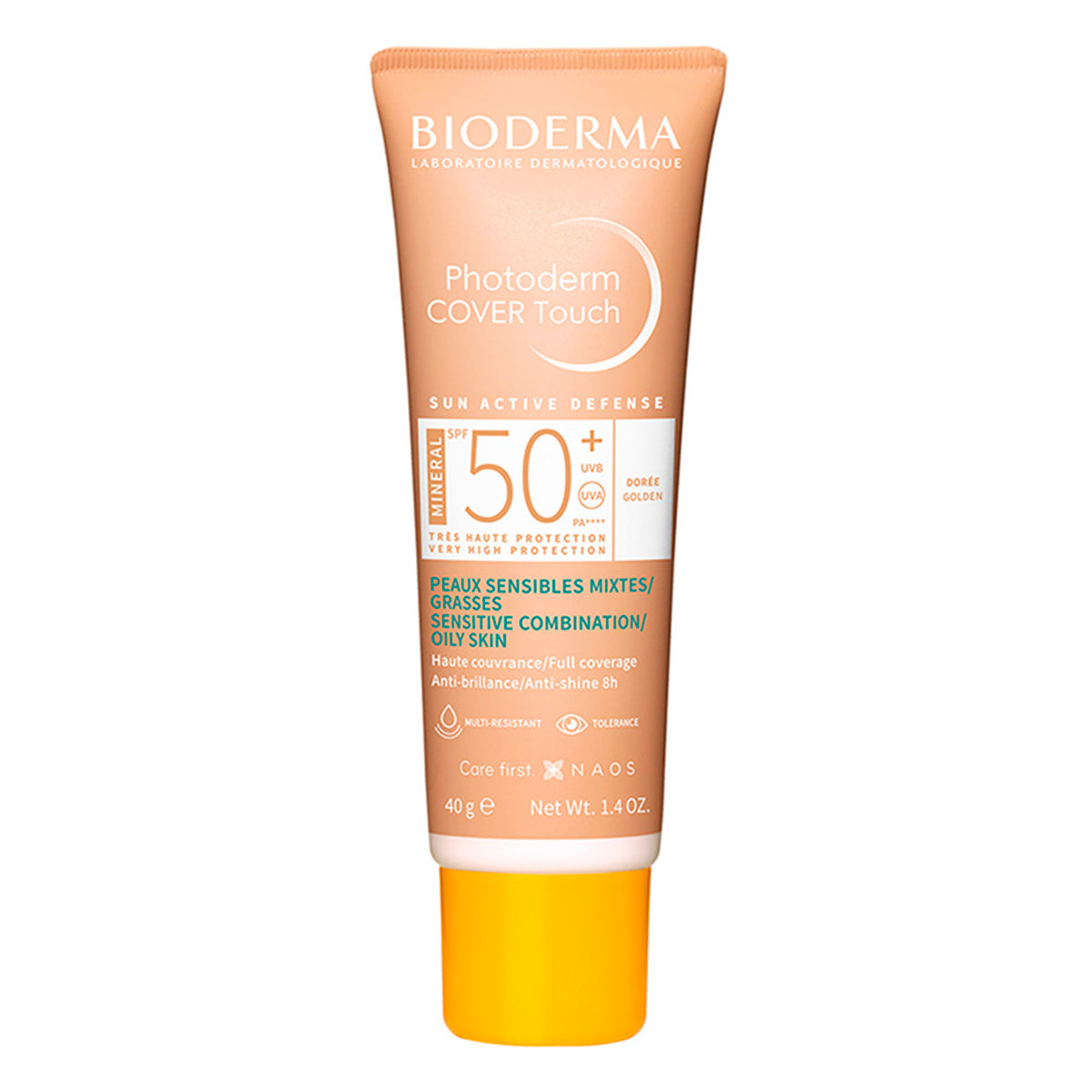 Bioderma Photoderm Cover Touch FPS50+ con color tono dorado 40 ml