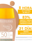 Bioderma Photoderm Nude Touch Protector solar facial FPS50+ con color tono dorado 40 ml