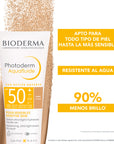 Bioderma Photoderm Aquafluido FPS50+ Protector solar facial con color tono Dorado 40 ml