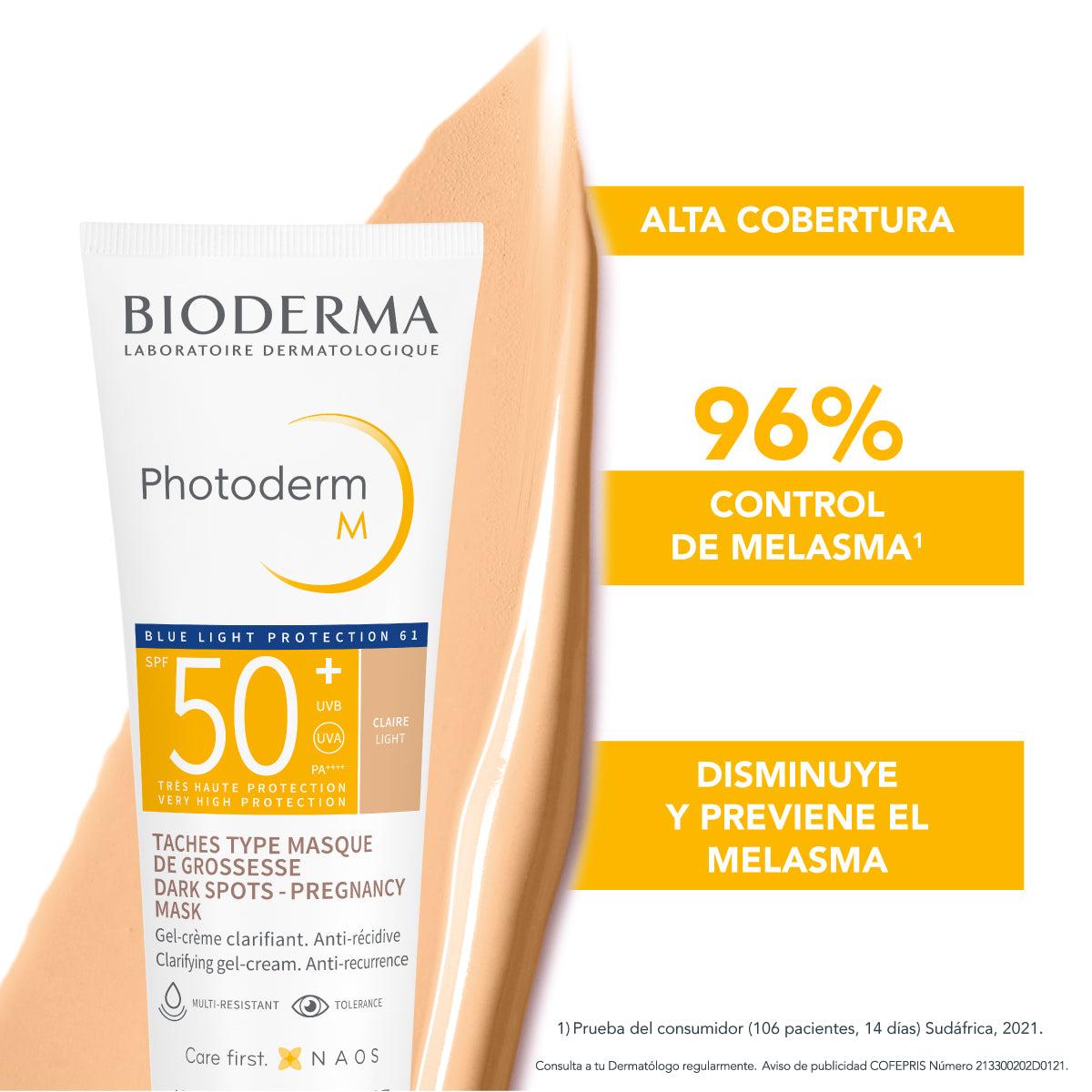 Bioderma Photoderm M FPS50+ Protector solar facial contra el melasma tono Claro 40 ml
