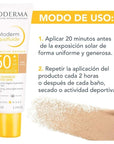 Bioderma Photoderm Aquafluide SPF50+ con Color Dorado 40 ml