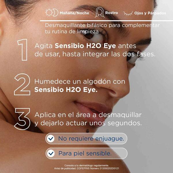 Bioderma Sensibio H2O Eye desmaquillante bifásico para ojos y labios 125 ml