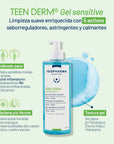Isispharma Teen Derm Gel Sensitive Limpiador suave 400ml