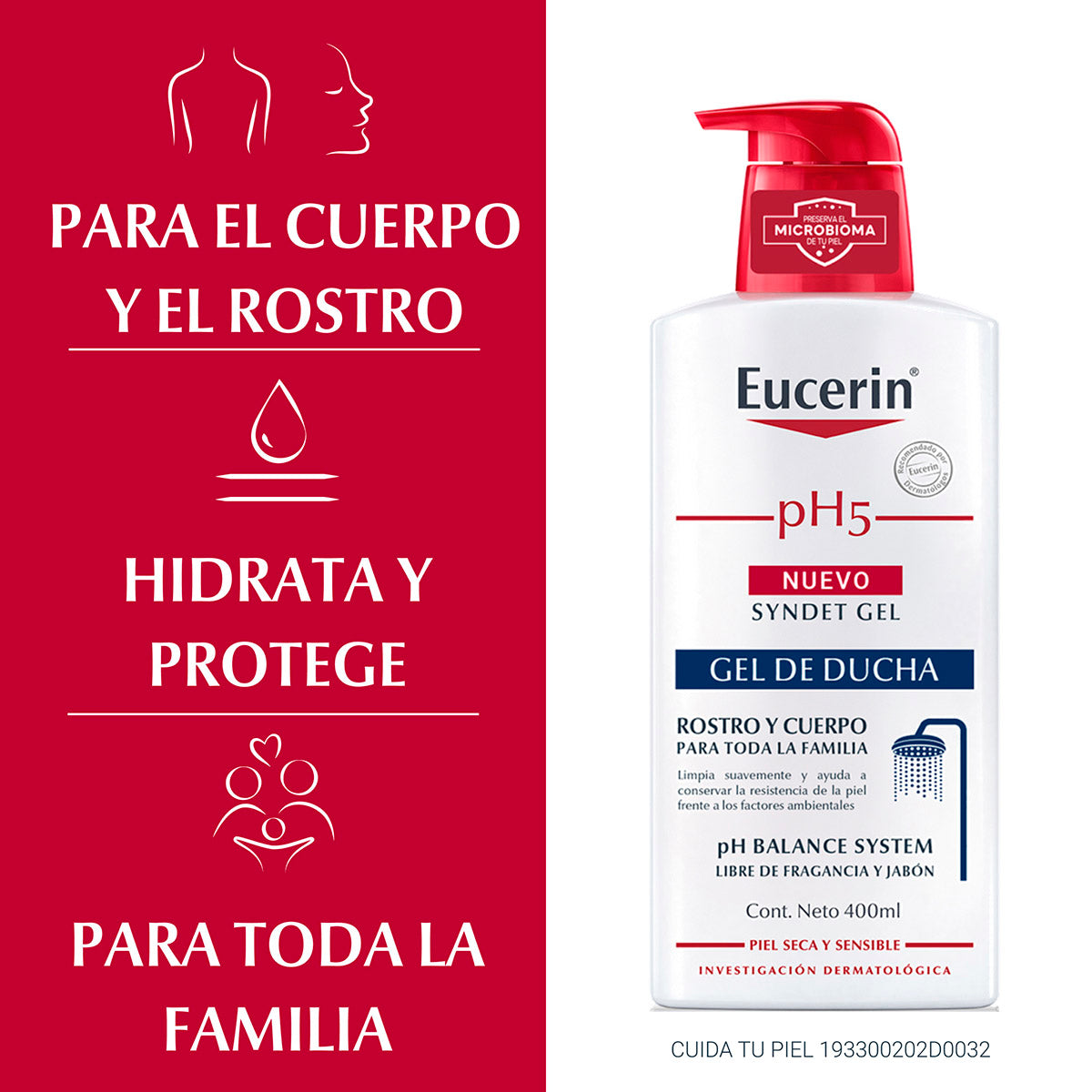 Eucerin pH5 Syndet Gel de baño para piel sensible 400 ml