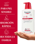 Eucerin pH5 Loción corporal hidratante para piel seca y sensible 400 ml