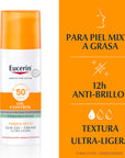 Eucerin Oil Control Protector Solar para piel grasa y sensible FPS50+ 50 ml