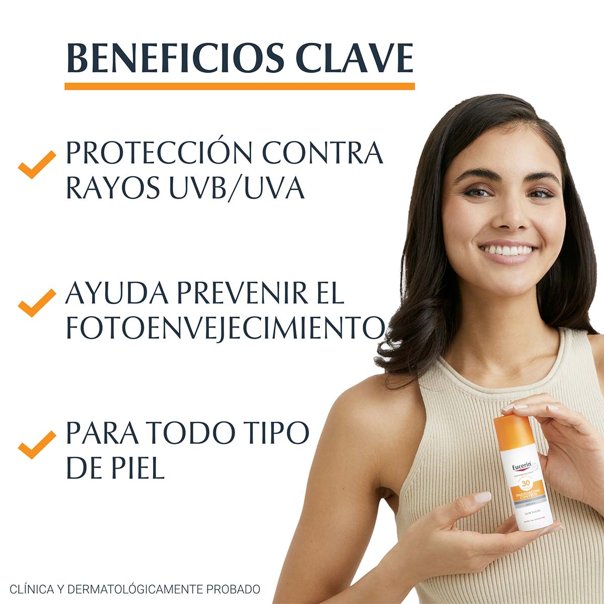 Eucerin Sun Fluido facial anti-edad FPS50+ 50 ml