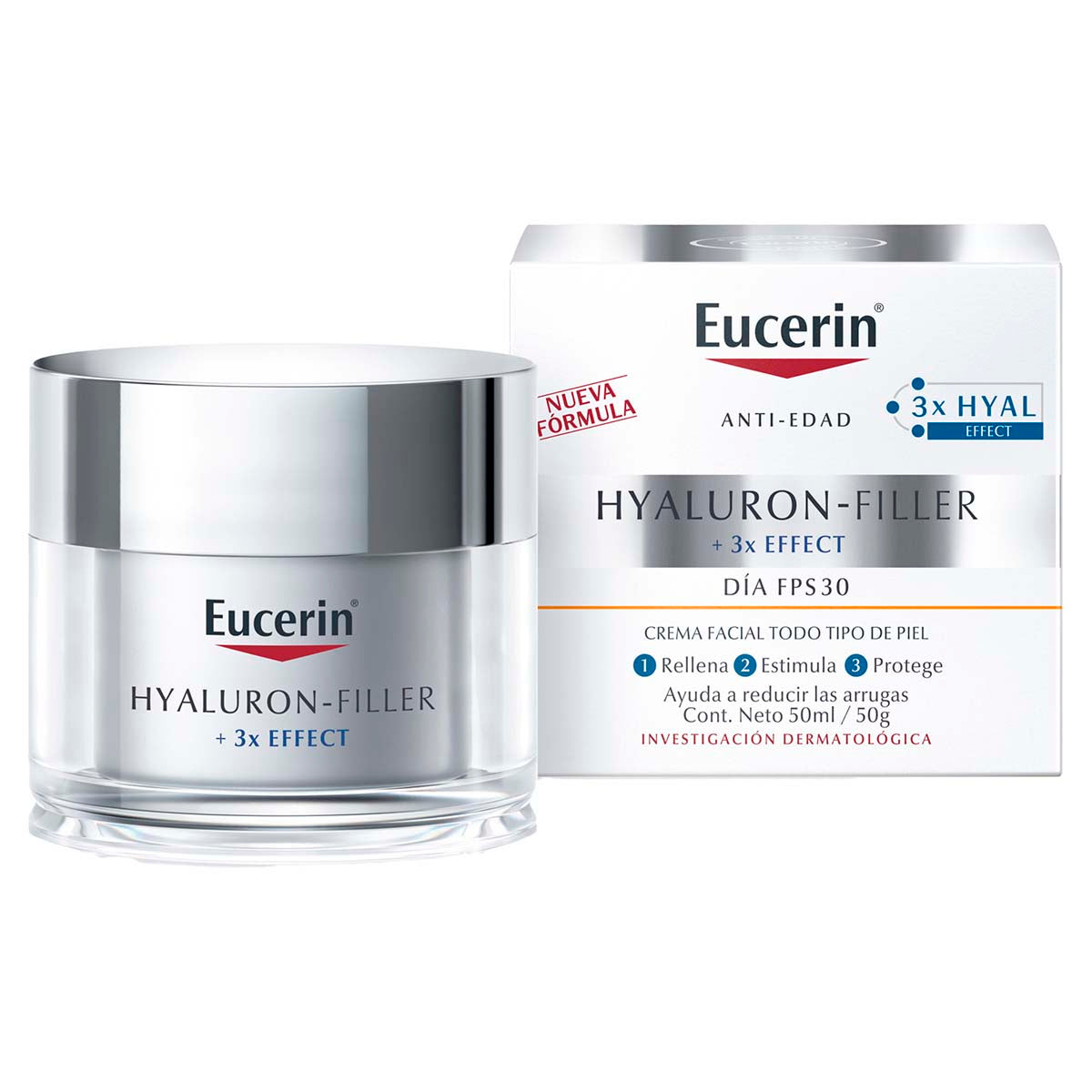 Eucerin Hyaluron-Filler 3X Effect Crema facial de día antiarrugas FPS30 50 ml