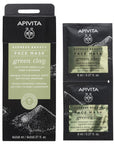 Apivita Mascarilla facial de arcilla verde limpieza profunda 2 x 8 ml