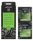 Apivita Mascarilla facial hidratante con pepino 2 x 8 ml