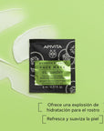 Apivita Mascarilla facial hidratante con pepino 2 x 8 ml