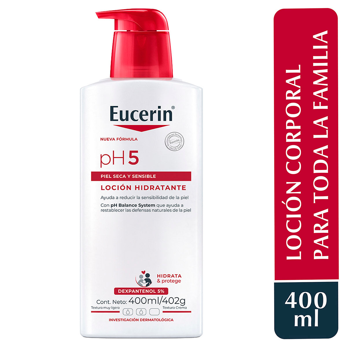 Eucerin pH5 Loción corporal hidratante para piel seca y sensible 400 ml