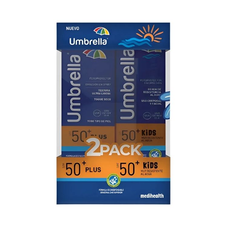 Italmex Kit Umbrella Plus FPS50 120 g + Umbrella Kids FPS50 120 g Protección Solar Familiar