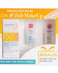 Bioderma Kit Protector Solar Photoderm Cover Touch Mineral Tono Claro FPS50+ 40g + Desmaquillante Bifásico Sensibio H2O Eye + Agua Micelar Sensibio H2O