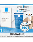 Effaclar Mat, Rutina para piel mixta a grasa con tendencia acneica, Kit Effaclar Mat + Effaclar Gel + Anthelios UV MUNE 400 con Color