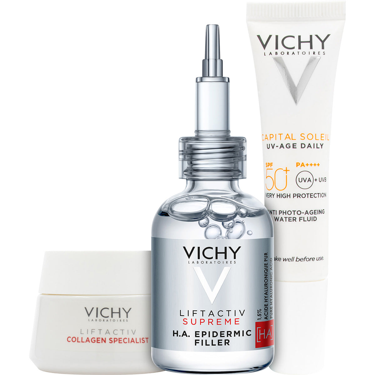 Vichy Kit Liftactiv Supreme Epidermic Filler Antiarrugas 30 ml + Capital Soleil Uv-Age Daily 15 ml + Liftactiv Crème Collagen Specialist 15 ml