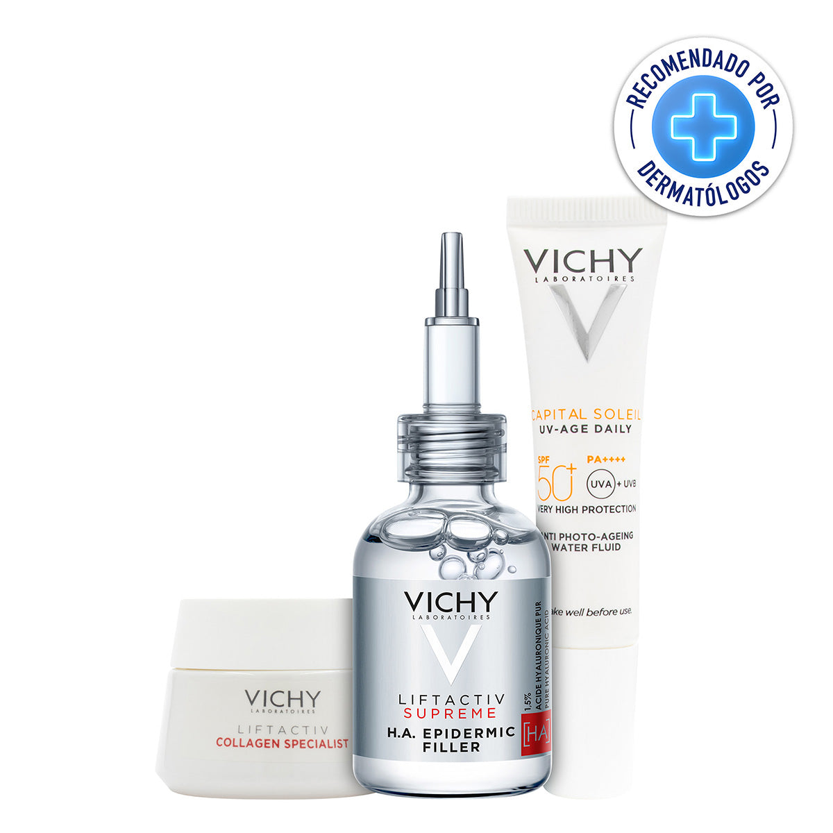Vichy Kit Liftactiv Supreme Epidermic Filler Antiarrugas 30 ml + Capital Soleil Uv-Age Daily 15 ml + Liftactiv Crème Collagen Specialist 15 ml