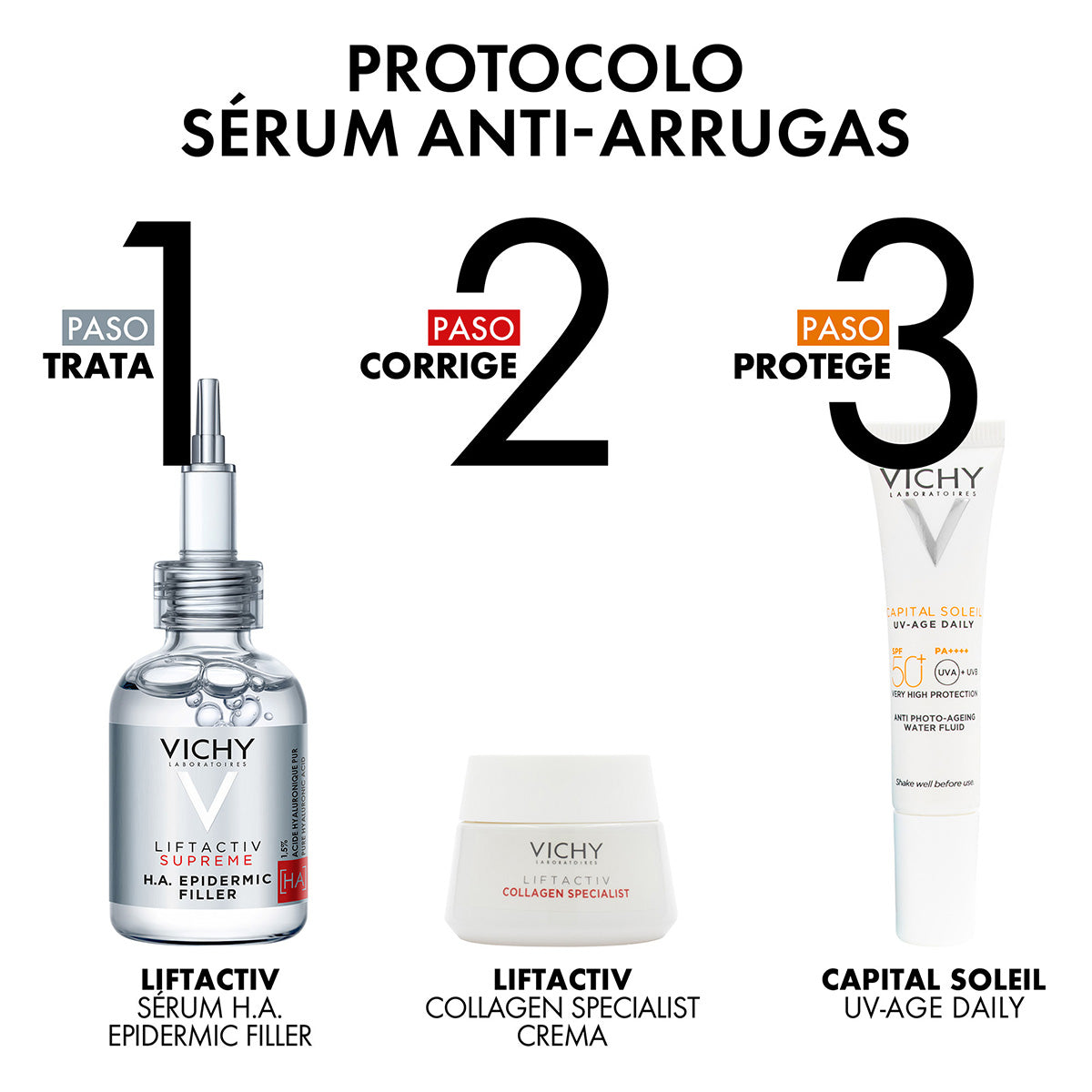 Vichy Kit Liftactiv Supreme Epidermic Filler Antiarrugas 30 ml + Capital Soleil Uv-Age Daily 15 ml + Liftactiv Crème Collagen Specialist 15 ml
