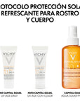 Vichy Kit Capital soleil agua protector solar 200 ml + Capital soleil uv-age daily teinté 3 ml + Capital soleil uv-age daily 3 ml