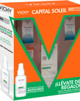 Vichy Kit Capital soleil uv-clear 40 ml + Capital soleil uv-age daily teinté 3 ml + Mineral 89 3 ml + Mineral 89 3 ml