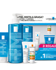 La Roche-Posay Kit Effaclar Gel Limpiador 400 ml + Effaclar Gel Moussant 50 ml + Effaclar Sérum Ultra Concentrado 3 ml + Anthelios UV Mune 400 3 ml