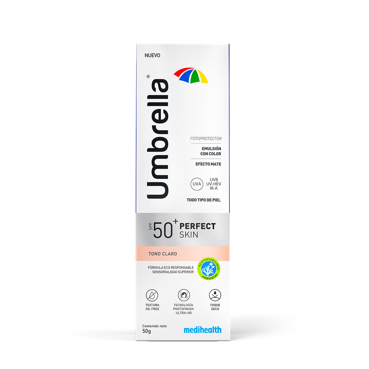 Italmex Umbrella Perfect Skin SPF50+ Tono claro Para todo tipo de piel 50 gr